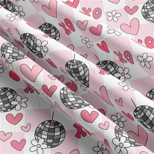 Valentine's Day Double Brushed Polyester Fabric Jersey Stretchy Soft Polyester Stretch Fabric