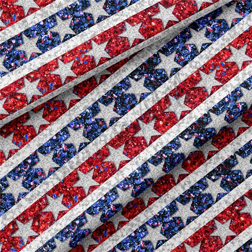 4th of July Patriotic Double Brushed Polyester Fabric Jersey Stretchy Soft Polyester Stretch Fabric