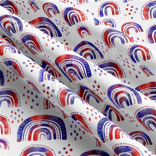 4th of July Patriotic Double Brushed Polyester Fabric Jersey Stretchy Soft Polyester Stretch Fabric