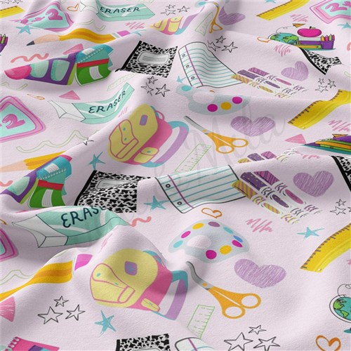 Back to School Double Brushed Polyester Fabric Jersey Stretchy Soft Polyester Stretch Fabric