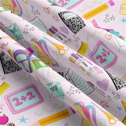 Back to School Double Brushed Polyester Fabric Jersey Stretchy Soft Polyester Stretch Fabric
