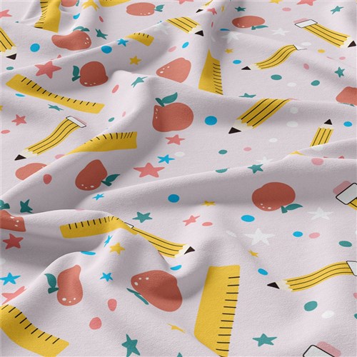 Back to School Double Brushed Polyester Fabric Jersey Stretchy Soft Polyester Stretch Fabric