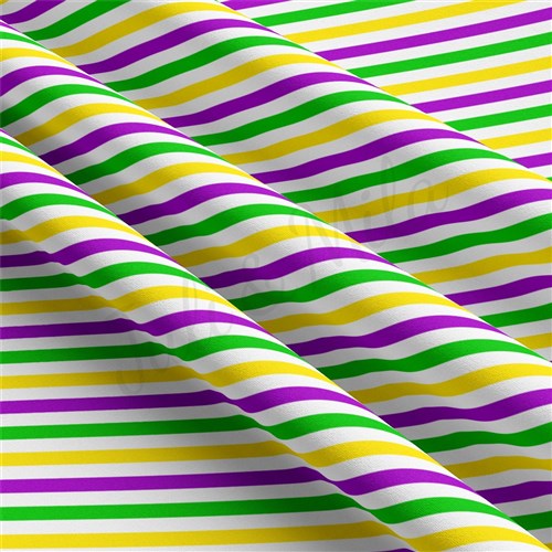 Mardi Gras Double Brushed Polyester Fabric Jersey Stretchy Soft Polyester Stretch Fabric