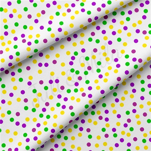 Mardi Gras Double Brushed Polyester Fabric Jersey Stretchy Soft Polyester Stretch Fabric