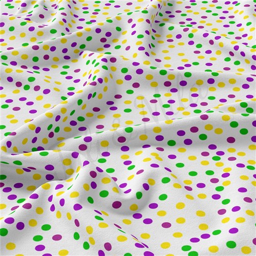 Mardi Gras Double Brushed Polyester Fabric Jersey Stretchy Soft Polyester Stretch Fabric