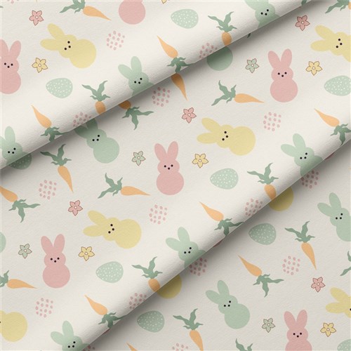Easter Double Brushed Polyester Fabric Jersey Stretchy Soft Polyester Stretch Fabric