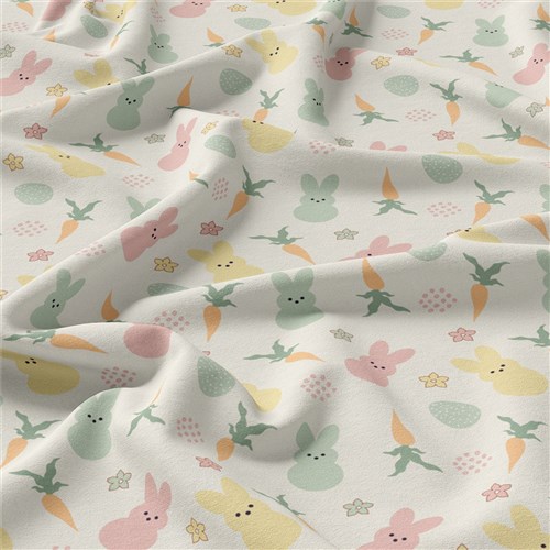Easter Double Brushed Polyester Fabric Jersey Stretchy Soft Polyester Stretch Fabric