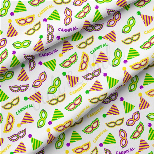 Mardi Gras Double Brushed Polyester Fabric Jersey Stretchy Soft Polyester Stretch Fabric