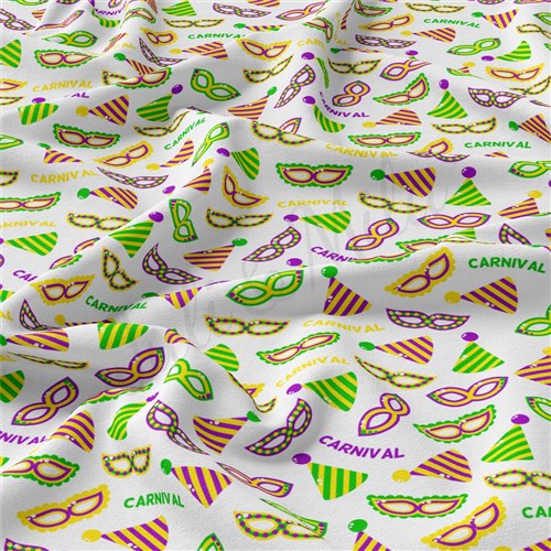 Mardi Gras Double Brushed Polyester Fabric Jersey Stretchy Soft Polyester Stretch Fabric
