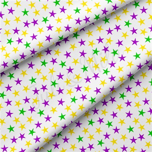 Mardi Gras Double Brushed Polyester Fabric Jersey Stretchy Soft Polyester Stretch Fabric