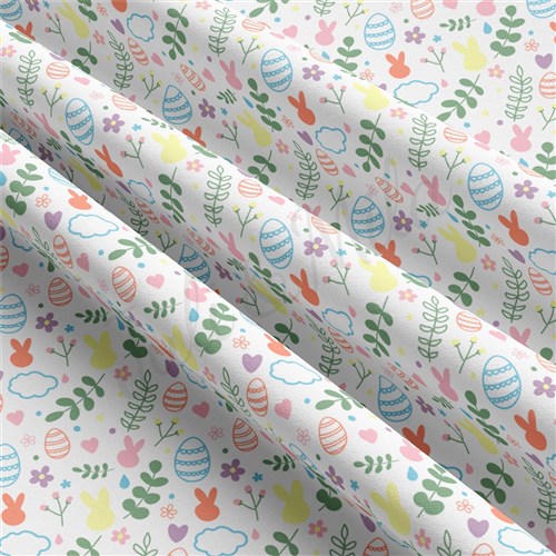 Easter Double Brushed Polyester Fabric Jersey Stretchy Soft Polyester Stretch Fabric