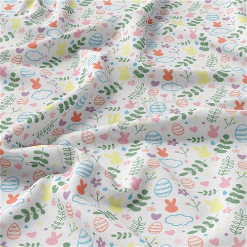 Easter Double Brushed Polyester Fabric Jersey Stretchy Soft Polyester Stretch Fabric