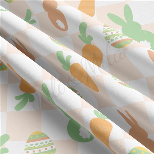 Easter Double Brushed Polyester Fabric Jersey Stretchy Soft Polyester Stretch Fabric