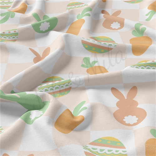 Easter Double Brushed Polyester Fabric Jersey Stretchy Soft Polyester Stretch Fabric