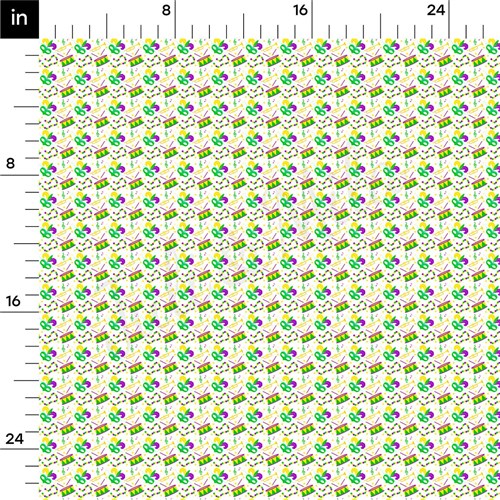 Mardi Gras Double Brushed Polyester Fabric Jersey Stretchy Soft Polyester Stretch Fabric