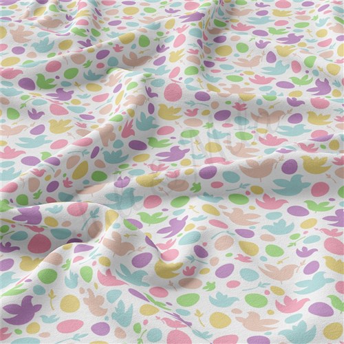 Easter Double Brushed Polyester Fabric Jersey Stretchy Soft Polyester Stretch Fabric