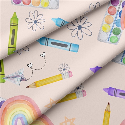 Back to School Double Brushed Polyester Fabric Jersey Stretchy Soft Polyester Stretch Fabric