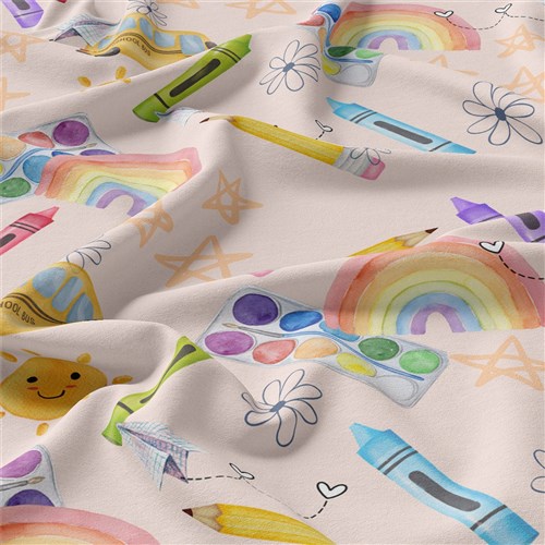 Back to School Double Brushed Polyester Fabric Jersey Stretchy Soft Polyester Stretch Fabric
