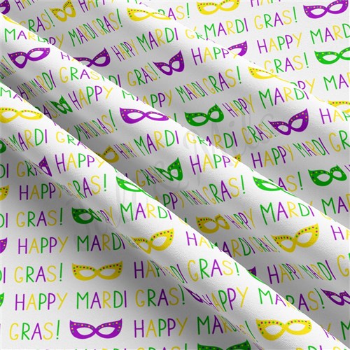 Mardi Gras Double Brushed Polyester Fabric Jersey Stretchy Soft Polyester Stretch Fabric
