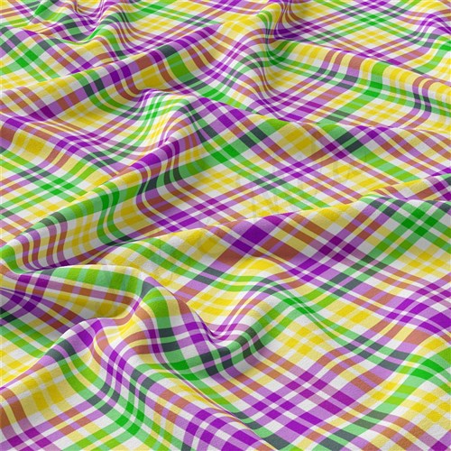 Mardi Gras Double Brushed Polyester Fabric Jersey Stretchy Soft Polyester Stretch Fabric