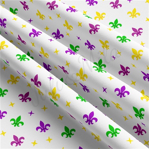 Mardi Gras Double Brushed Polyester Fabric Jersey Stretchy Soft Polyester Stretch Fabric