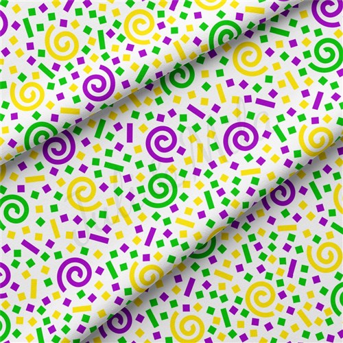 Mardi Gras Double Brushed Polyester Fabric Jersey Stretchy Soft Polyester Stretch Fabric