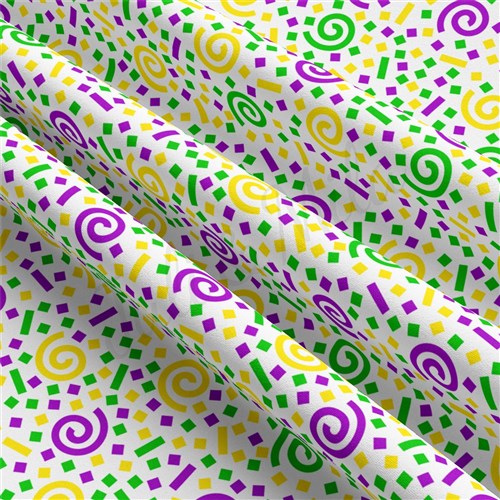 Mardi Gras Double Brushed Polyester Fabric Jersey Stretchy Soft Polyester Stretch Fabric