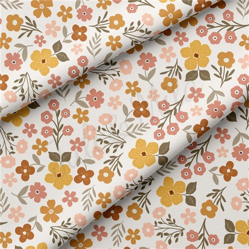 Floral Double Brushed Polyester Fabric Jersey Stretchy Soft Polyester Stretch Fabric
