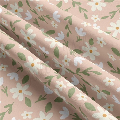 Floral Double Brushed Polyester Fabric Jersey Stretchy Soft Polyester Stretch Fabric