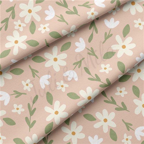 Floral Double Brushed Polyester Fabric Jersey Stretchy Soft Polyester Stretch Fabric