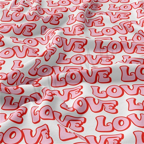 Valentine's Day Double Brushed Polyester Fabric Jersey Stretchy Soft Polyester Stretch Fabric