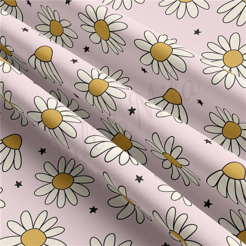 Floral Flowers Double Brushed Polyester Fabric Jersey Stretchy Soft Polyester Stretch Fabric