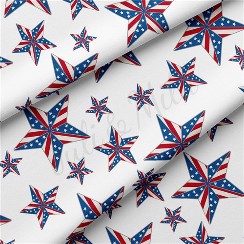 4th of July Patriotic Double Brushed Polyester Fabric Jersey Stretchy Soft Polyester Stretch Fabric