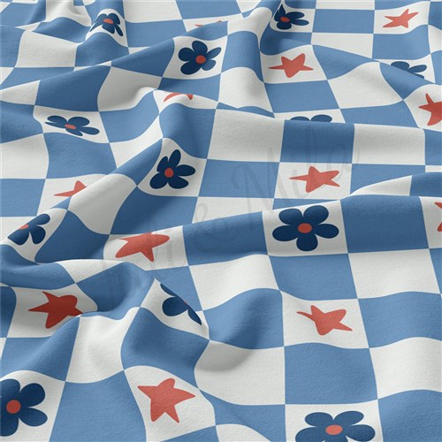 4th of July Patriotic Double Brushed Polyester Fabric Jersey Stretchy Soft Polyester Stretch Fabric