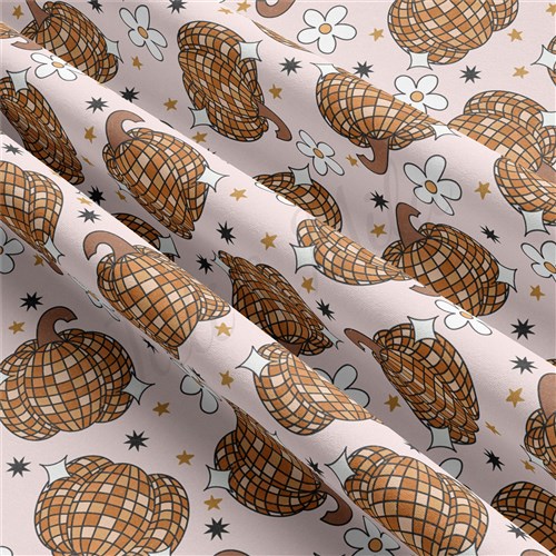 Pumpkin Fall Double Brushed Polyester Fabric Jersey Stretchy Soft Polyester Stretch Fabric