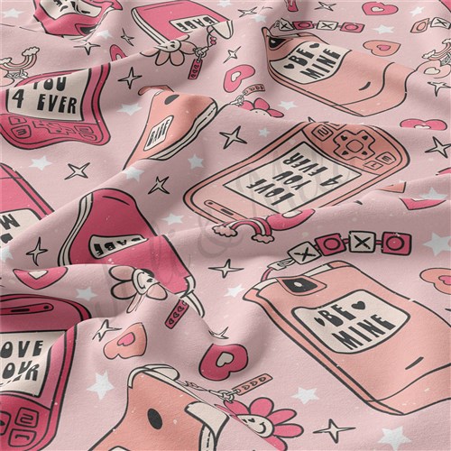 Valentine's Day Double Brushed Polyester Fabric Jersey Stretchy Soft Polyester Stretch Fabric