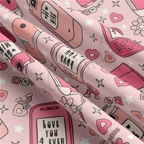 Valentine's Day Double Brushed Polyester Fabric Jersey Stretchy Soft Polyester Stretch Fabric