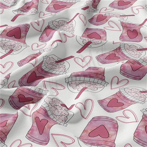 Valentine's Day Double Brushed Polyester Fabric Jersey Stretchy Soft Polyester Stretch Fabric