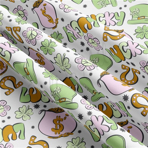 St. Patrick's Day Double Brushed Polyester Fabric Jersey Stretchy Soft Polyester Stretch Fabric