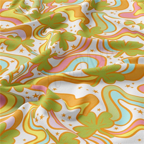 St. Patrick's Day Double Brushed Polyester Fabric Jersey Stretchy Soft Polyester Stretch Fabric