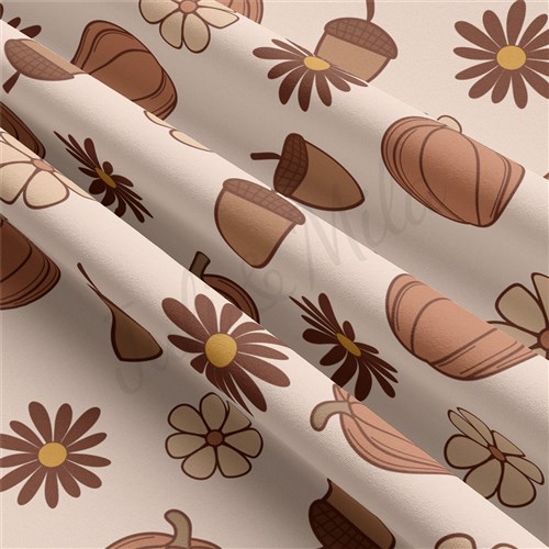 Pumpkin Fall Double Brushed Polyester Fabric Jersey Stretchy Soft Polyester Stretch Fabric