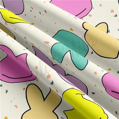 Easter Double Brushed Polyester Fabric Jersey Stretchy Soft Polyester Stretch Fabric