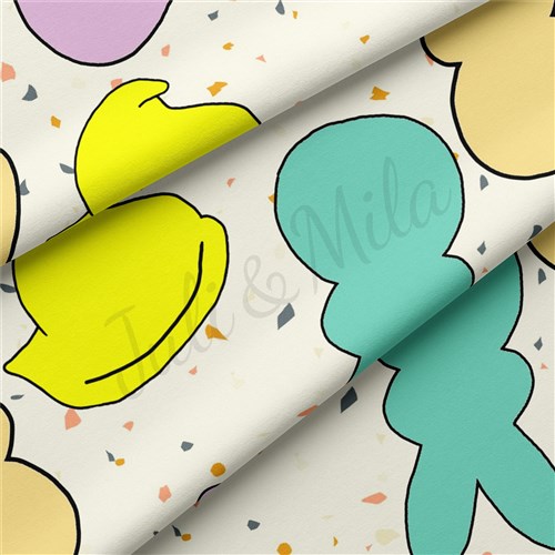 Easter Double Brushed Polyester Fabric Jersey Stretchy Soft Polyester Stretch Fabric