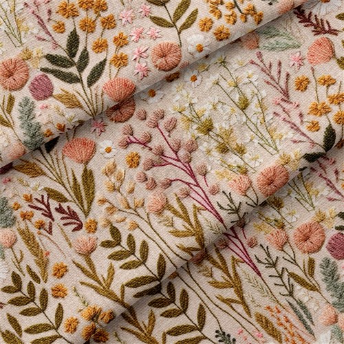 Floral Rib Knit Fabric, RBK1979 & Get a Free $89.99 Embroidery Bundle