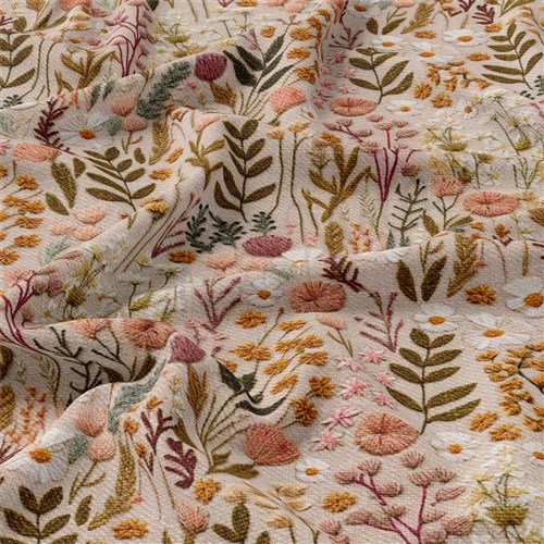 Floral Rib Knit Fabric, RBK1979 & Get a Free $89.99 Embroidery Bundle
