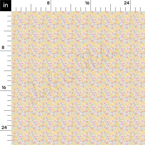 Floral Flowers Double Brushed Polyester Fabric Jersey Stretchy Soft Polyester Stretch Fabric