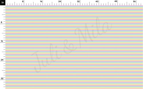 Pastel Stripes Double Brushed Polyester Fabric Jersey Stretchy Soft Polyester Stretch Fabric