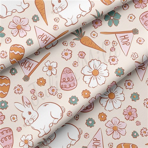Easter Double Brushed Polyester Fabric Jersey Stretchy Soft Polyester Stretch Fabric