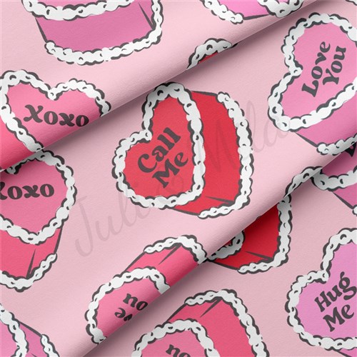 Valentine's Day Double Brushed Polyester Fabric Jersey Stretchy Soft Polyester Stretch Fabric