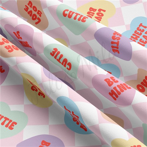 Valentine's Day Double Brushed Polyester Fabric Jersey Stretchy Soft Polyester Stretch Fabric